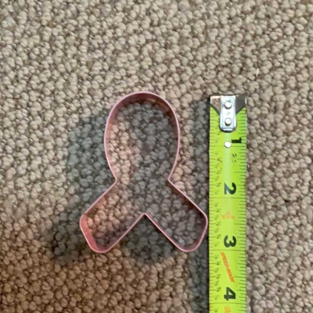 Cancer awareness ribbon cookie cutter
